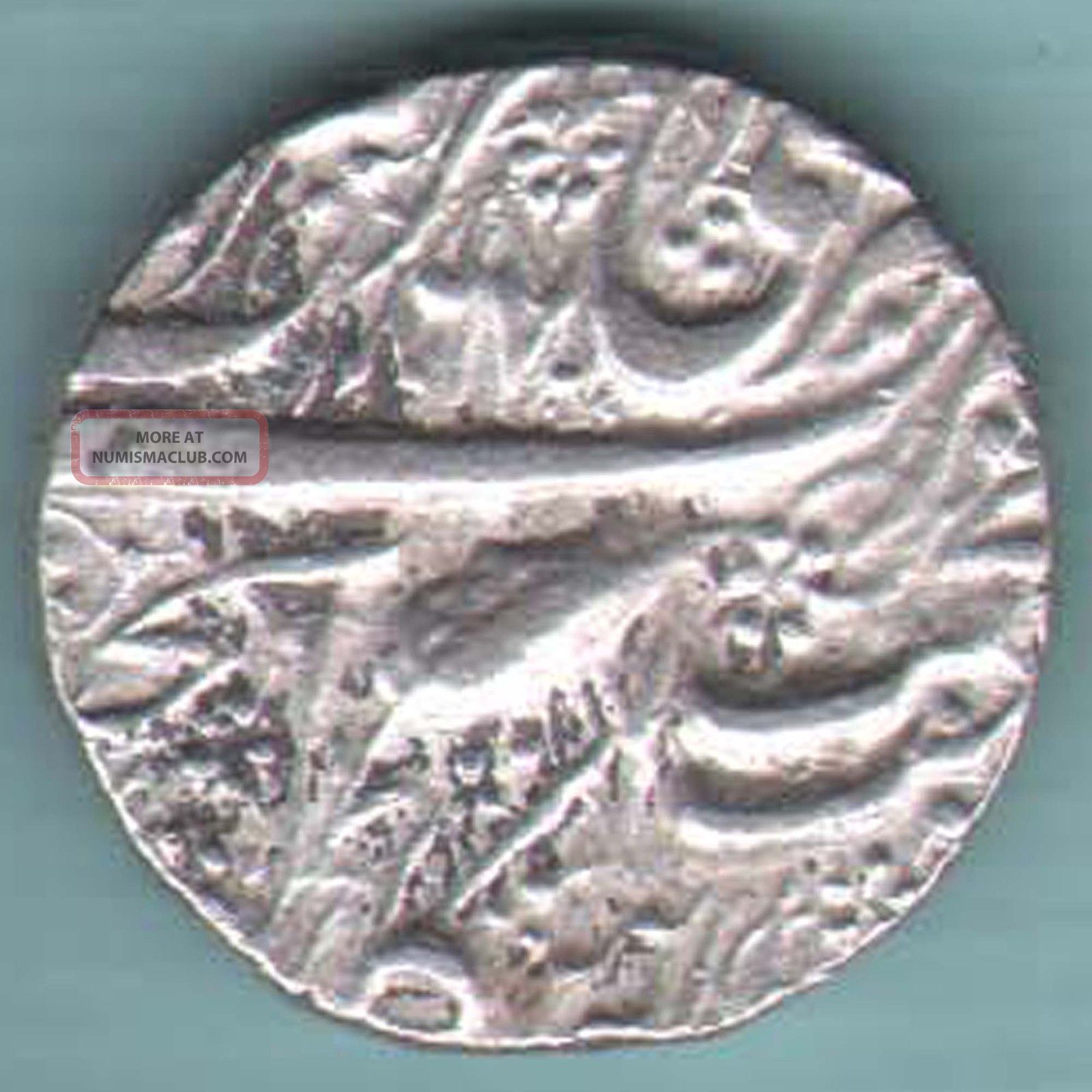 Sikh Empire - 1867 - One Rupee - Rare Silver Coin Z - 75 India photo