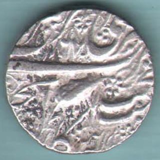 Sikh Empire - 1867 - One Rupee - Rare Silver Coin Z - 75 photo