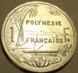 Gem Unc French Polynesia 1991 - A 1 Franc Seated Liberty With Torch photo