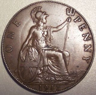 1911 Great Britain Penny photo
