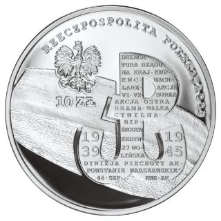 Poland 10 Pln 2009 Polish Underground State During Ii Ww Silver Coin Podziemne photo