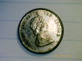 1,  10 Cent,  1993 East Caribbean States Coin,  Featuring Queen Elizabeth Ii photo