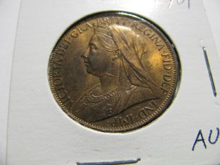 1901 Gr.  Britain Large Penny // Au - Unc.  // Km 790 photo