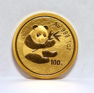 2000 100y China Gold Panda 1 Oz Frosted photo