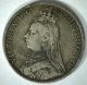 1890 Silver British Crown Victoria Great Britain Uk Coin F UK (Great Britain) photo 1
