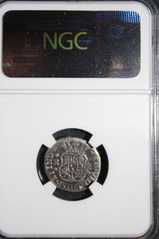 1758 El Cazador Shipwreck 1 Real Two Pillar Coin; Ngc Certified,  Rare On Ship photo