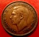1944 Australia George Vi One Penny Solid Date Respectable Details All Around Australia photo 1