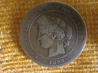 10 Centimes 1892a France photo