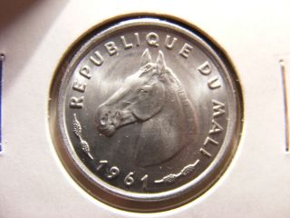 Mali 10 Francs,  1961,  Choice Uncirculated photo