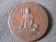 1835 East India Company Jai Hanuman Half Anna Rare Token Coin India photo 3