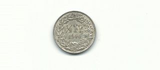 Switzerland 1940 B 1/2 Franc Silver Coin photo