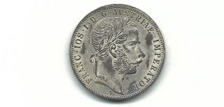 Austria 1870 A Florin Silver Coin photo