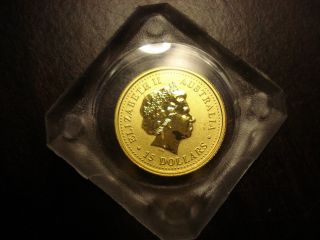 1999 Australian 1/10oz.  $15.  Coin Gold Nugget Kangaroo photo