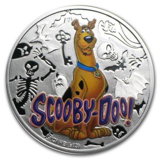 2013 Niue Proof Silver $1 Cartoon Characters Colorized Scooby - Doo photo