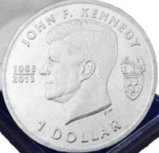 British Virgin Islands 2013 John F Kennedy 50th Anniversary 1 Dollar Coin photo