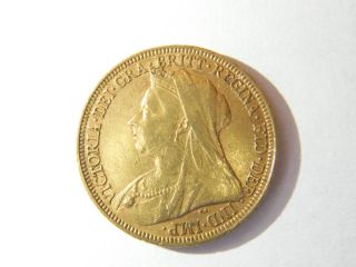 1895 - S Full Sovereign Gold Coin photo