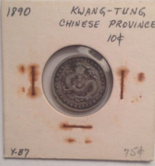 1912 - 24 Kwang - Tung Province China 20 Cents photo