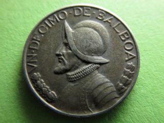 1931 Panama 1/10 Balboa.  900 Silver Only 200,  000 Minted Scarce photo