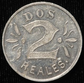 Mexico,  2 Reales.  Carlos Farner,  La Esperanza Medal.  Aluminum. photo