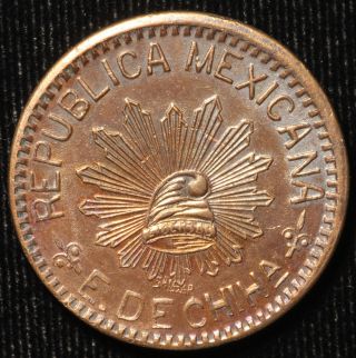 Mexico - Revolutionary Chihuahua 10 Centavos,  1915.  Km 615. photo