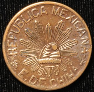 Mexico,  Chihuahua,  5 Centavos.  1915.  Km 613. photo