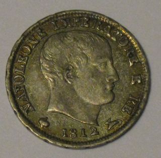 Italy (kingdom) - 1812 - M Silver 5 Soldi - Coin photo