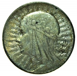 Poland 5 Zlotych,  1933 Silver Coin photo