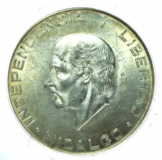 Mexico 10 Pesos,  1956 Hidalgo Encapsulated Silver Coin photo