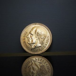 1945 Mexico Dos Y Medio Pesos Gold Coin Lovely 90 Mexican Gold photo