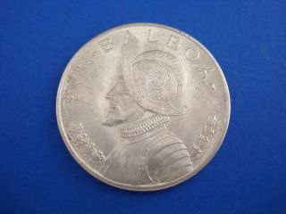 World Silver - - 1947 Panama 1 Balboa Coin - - 90 Silver - - 26.  7 Grams - - Never A Reserve photo