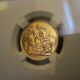 2013 (i) India Gold Sovereign Ngc Ms 69 0.  2354 Troy Oz 22mm S/h Gold photo 3