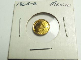 1856 Mexican Gold Coin,  Maximiliano Emperador photo