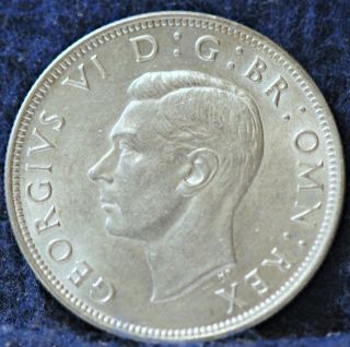 Great Britain,  1946 1/2 Crown,  Silver,  Choice About Uncirculated photo