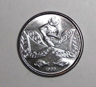 1989 Brazil 5 Centavos,  Fish,  Animal Wildlife Coin photo