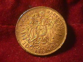 1912 Austria Gold 10 Corona photo