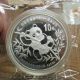 Rare 1991 China Piedfort Piefort Silver Panda Coin 2 Troy Ounce.  999 China photo 7