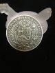 Peru Un Sol 1890 Lima - Tf Silver Crown Xf Chop Marks South America photo 2