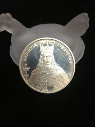 1988 Poland 500 Zlotych - Queen Jadwiga Silver Coin photo