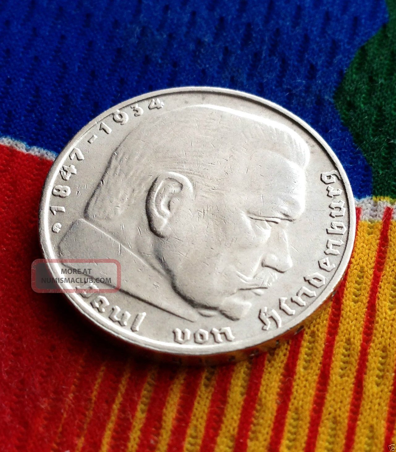1939 A 2 mark German WWII Silver Coin Third Reich Reichsmark 5*