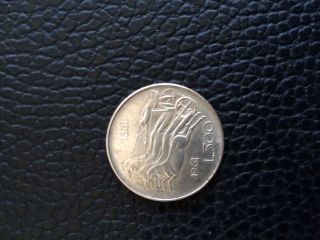 1 X 500 L Italian Silver Coin 1961 photo