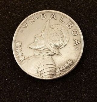 1931 Panama Coin Balboa Silver 26.  75 Grams 900 Silver photo