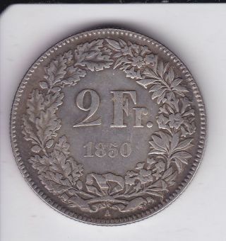 2 Franc 1850 Switzerland photo