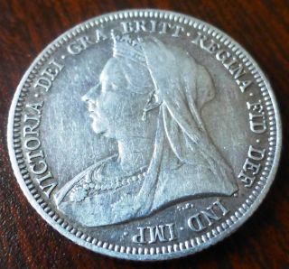 1893 British Victoria Silver Shilling 92.  5 Silver Silver Coin photo