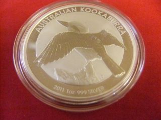 2011 Kookaburra 1 Oz.  999 Silver Coin Australia Bu Perth Capsule photo