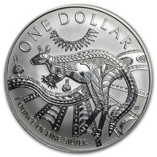 2003 1 Oz Australian Silver Kangaroo Coin - Display Card - Sku 12074 photo