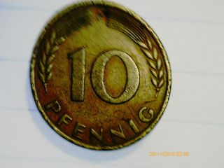 1,  10 Pfennig 1972 Coin.  Bundes Republick Deutschland. photo