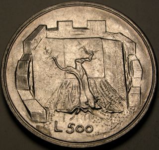 San Marino 500 Lire 1976 - Silver - Unc - 1209 photo