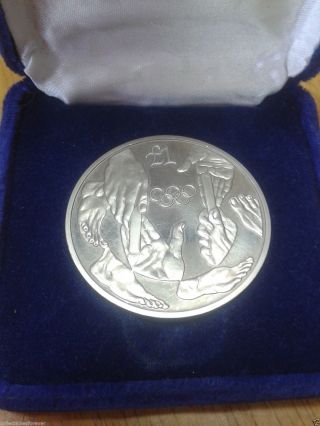 Cyprus Greece Coin One Pound 1992 In Case Silver Olympic Games photo