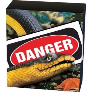 Perth Tuvalu 2013 Deadly,  Dangerous Yellow Bellied Sea Snake $1 Silver Dollar photo