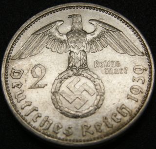 Third Reich Silver Coin 2 Reichsmark 1939 A photo
